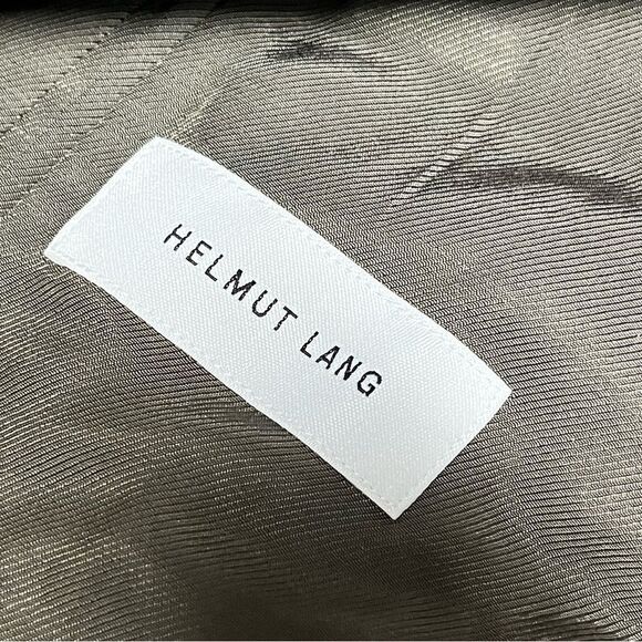 Women’s HELMUT & LANG Olive green high twist nylon bomber jacket size medium - Picture 14 of 14